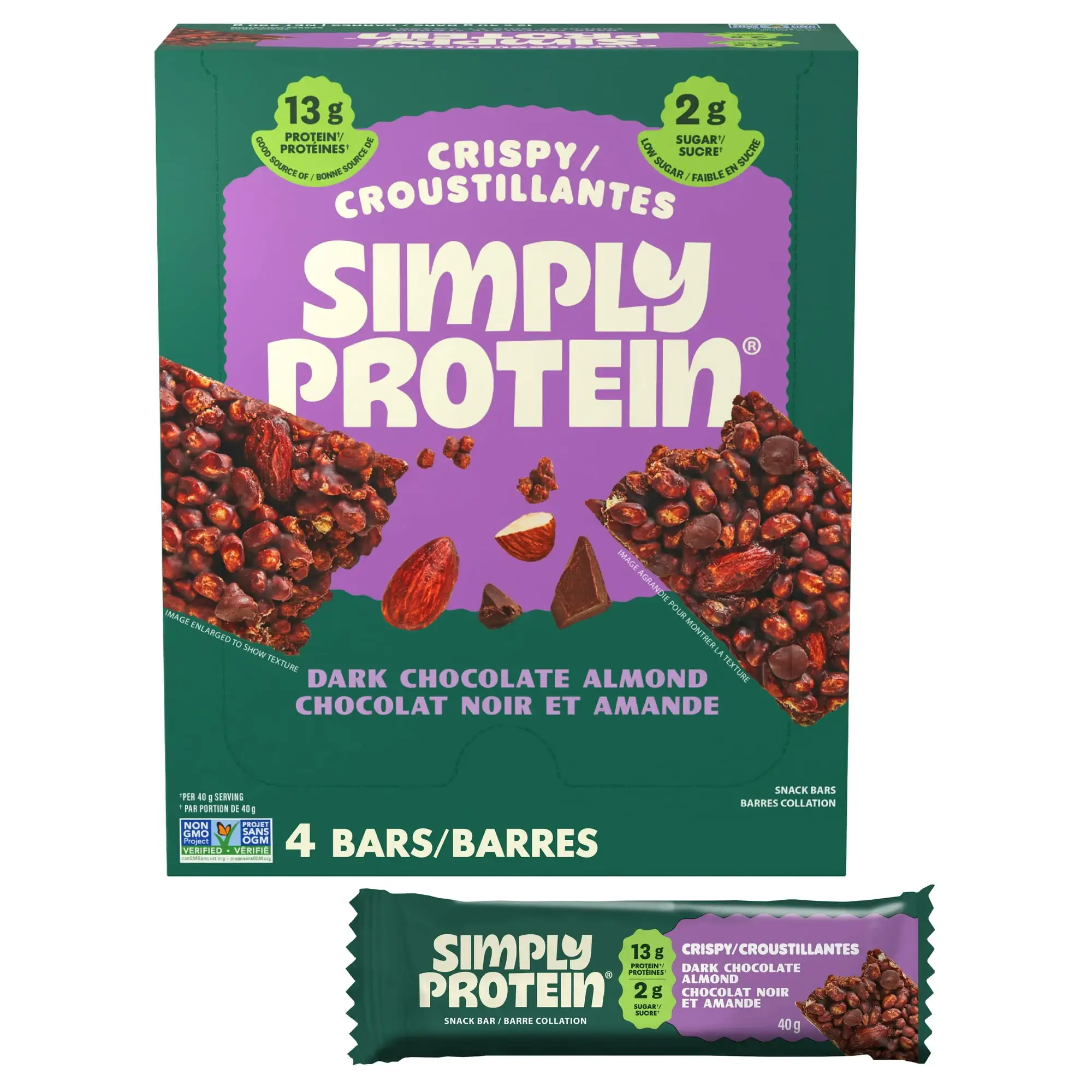 Dark Choc Almond Snack Bars